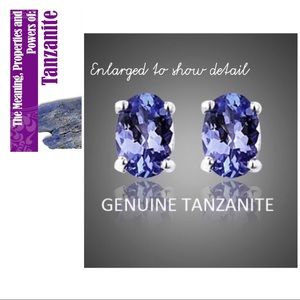 NWOT .925 Silver Tanzanite Stud Earrings